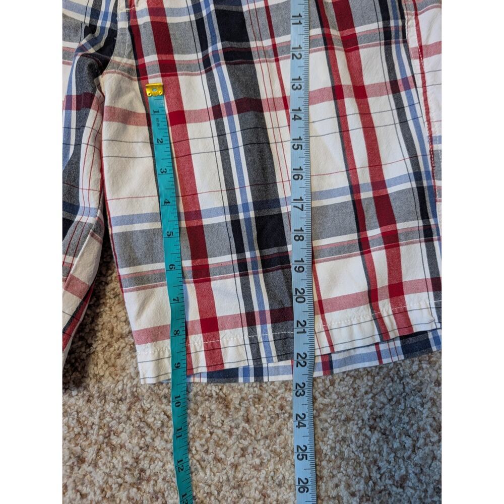 CHAPS Mens Shorts, 34, Patriotic Red, White & Blue Plaid; 4th of July; Cotton - Picture 9 of 9